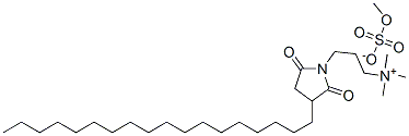 [trimethyl[3-[3-(octadecyl)-2,5-dioxopyrrolidine-1-yl]propyl]ammonium] methyl sulphate Structure