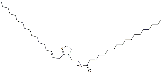 N-[2-[2-heptadecenyl-4,5-dihydro-1H-imidazol-1-yl]ethyl]octadecenamide  Struktur