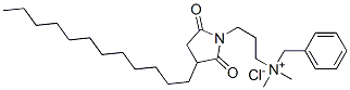 [benzyldimethyl[3-[3-(dodecyl)-2,5-dioxopyrrolidine-1-yl]propyl]ammonium] chloride 结构式