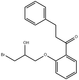 1-[2-(3-Bromo-2-hydroxypropoxy)phenyl]-3-phenyl-1-propanone Struktur