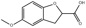 5-甲氧基-2,3-二氢-1-苯并呋喃-2-羧酸 结构式