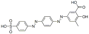 3-methyl-5-[[4-[(4-sulphophenyl)azo]phenyl]azo]salicylic acid,93892-24-1,结构式