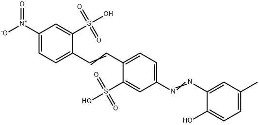 5-[(2-hydroxy-5-methylphenyl)azo]-2-[2-(4-nitro-2-sulphophenyl)vinyl]benzenesulphonic acid,93892-27-4,结构式