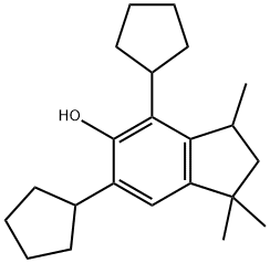 4,6-dicyclopentyl-1,1,3-trimethylindan-5-ol  Struktur