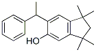 1,1,3,3-tetramethyl-6-(1-phenylethyl)indan-5-ol Struktur
