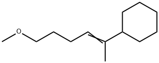 (5-methoxy-1-methylpenten-1-yl)cyclohexane Structure