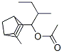 3-メチル-α-(1-メチルプロピル)ビシクロ[2.2.1]ヘプタ-5-エン-2-メタノールアセタート 化学構造式