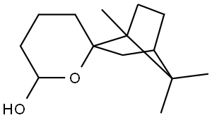 tetrahydro-1,7,7-trimethylspiro[bicyclo[2.2.1]heptane-2,2'-[2H]pyran]-6'-ol Structure