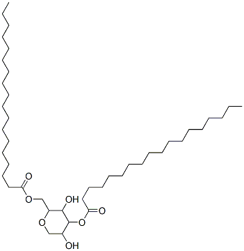 tetrahydro-3,5-dihydroxy-2-[[(1-oxooctadecyl)oxy]methyl]-2H-pyran-4-yl stearate Structure