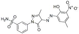 3-[4,5-二氢-4-[(2-羟基-5-甲基-3-硝基苯基)-偶氮]-3-甲基-5-氧代-1H-吡唑-1-基]苯磺酰胺 再搜索, 93893-60-8, 结构式