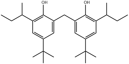 2,2'-メチレンビス[4-(1,1-ジメチルエチル)-6-(1-メチルプロピル)フェノール] 化学構造式