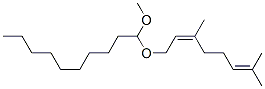 (Z)-1-[(3,7-dimethyl-2,6-octadienyl)oxy]-1-methoxydecane Structure