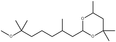2-(6-methoxy-2,6-dimethylheptyl)-4,4,6-trimethyl-1,3-dioxane 结构式