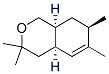 rel-(4aR*)-3,4,4aβ*,7,8,8aβ*-ヘキサヒドロ-3,3,6,7α*-テトラメチル-1H-2-ベンゾピラン 化学構造式