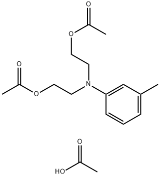 2,2′-[(3-メチルフェニル)イミノ]ビス(エタノールアセタート)・酢酸 化学構造式