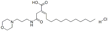 2-[2-[(3-morpholinopropyl)amino]-2-oxoethyl]tetradecenoic acid monohydrochloride Structure