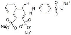 trisodium hydroxy[(4-sulphonatophenyl)azo]naphthalenedisulphonate 结构式