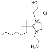 1-(2-aminoethyl)-2-(dimethylheptyl)-4,5-dihydro-3-(2-hydroxyethyl)-1H-imidazolium chloride 化学構造式