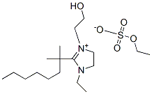 2-(dimethylheptyl)-1-ethyl-4,5-dihydro-3-(2-hydroxyethyl)-1H-imidazolium ethyl sulphate Structure