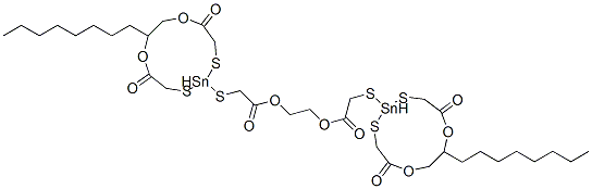 ethylene bis[[(8-octyl-5,11-dioxo-1,4-dioxa-7,9-dithia-8-stannacycloundec-8-yl)thio]acetate] Structure