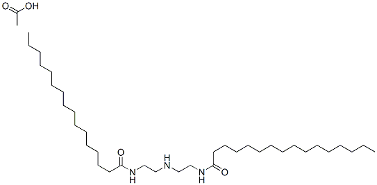 N,N'-(iminodiethylene)bispalmitamide monoacetate Structure