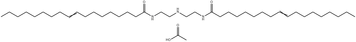 N,N'-(iminodiethylene)bis(octadec-9-enamide) monoacetate Structure