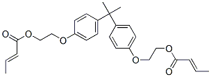 (E)-(1-methylethylidene)bis(4,1-phenyleneoxy-2,1-ethanediyl) crotonate Struktur