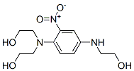 2,2'-[[4-[(2-ヒドロキシエチル)アミノ]-2-ニトロフェニル]イミノ]ジエタノール 化学構造式