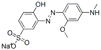 sodium 4-hydroxy-3-[[2-methoxy-4-(N-methylamino)phenyl]azo]benzenesulphonate 结构式