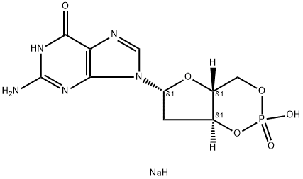 2'-デオキシグアノシン3',5'-(りん酸ナトリウム) 化学構造式