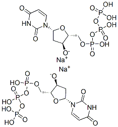 Uridine 5'-(tetrahydrogen triphosphate), 2'-deoxy-, disodium salt Structure
