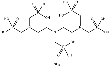 [[(ホスホノメチル)イミノ]ビス[2,1-エタンジイルニトリロビス(メチレン)]]テトラキスホスホン酸/アンモニア,(1:5) 化学構造式