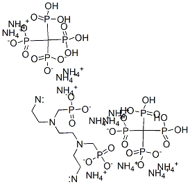 dodecaammonium [ethane-1,2-diylbis[[(phosphonatomethyl)imino]ethane-2,1-diylnitrilobis(methylene)]]tetrakisphosphonate ,93920-43-5,结构式