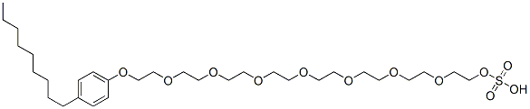 23-(4-nonylphenoxy)-3,6,9,12,15,18,21-heptaoxatricosyl hydrogen sulphate Structure