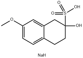 sodium 1,2,3,4-tetrahydro-2-hydroxy-7-methoxynaphthalene-2-sulphonate Structure