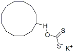 O-cyclododecyl hydrogen dithiocarbonate , potassium salt  Structure