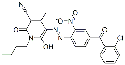 1-butyl-5-[[4-(2-chlorobenzoyl)-2-nitrophenyl]azo]-1,2-dihydro-6-hydroxy-4-methyl-2-oxonicotinonitrile 结构式