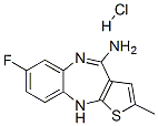 7-fluoro-2-methyl-10H-thieno[2,3-b][1,5]benzodiazepin-4-amine monohydrochloride Structure