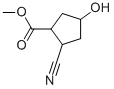 2-CYANO-4-HYDROXY-CYCLOPENTANE-CARBOXYLIC ACID METHYL ESTER Struktur