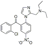 (2-chlorophenyl)-[2-[2-(diethylaminomethyl)imidazol-1-yl]-5-nitro-phenyl]methanone Structure