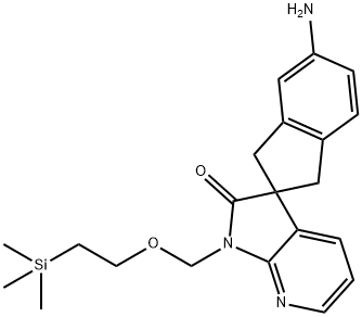 5-aMino-1'-((2-(triMethylsilyl)ethoxy)Methyl)-1,3-dihydrospiro[indene-2,3'-pyrrolo[2,3-b]pyridin]-2'(1'H)-one Structure
