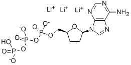 2',3'-二脱氧腺苷5'-三磷酸锂 结构式