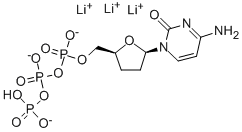 2′,3′-二脱氧胞苷 5′-三磷酸 三锂盐, 93939-77-6, 结构式