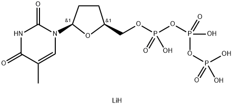 3'-DEOXYTHYMIDINE 5'-TRIPHOSPHATE TRILITHIUM SALT* Structure