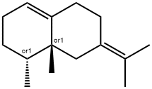 trans-1,2,3,5,6,7,8,8a-octahydro-1a,8a-dimethyl-7-(1-methylethylidene)naphthalene 结构式