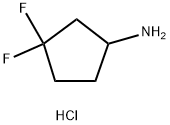 3,3-ジフルオロシクロペンタンアミン塩酸塩 化学構造式