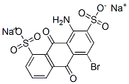 disodium 4-amino-1-bromo-9,10-dihydro-9,10-dioxoanthracene-3,5-disulphonate Structure