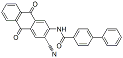 N-(3-cyano-9,10-dihydro-9,10-dioxo-2-anthryl)[1,1'-biphenyl]-4-carboxamide Structure