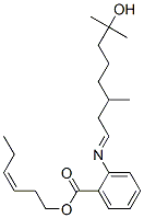 (Z)-3-hexenyl 2-[(7-hydroxy-3,7-dimethyloctylidene)amino]benzoate Struktur
