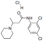 N-(2,4-dichlorophenyl)-beta-methylpiperidin-1-propionamide monohydrochloride 结构式